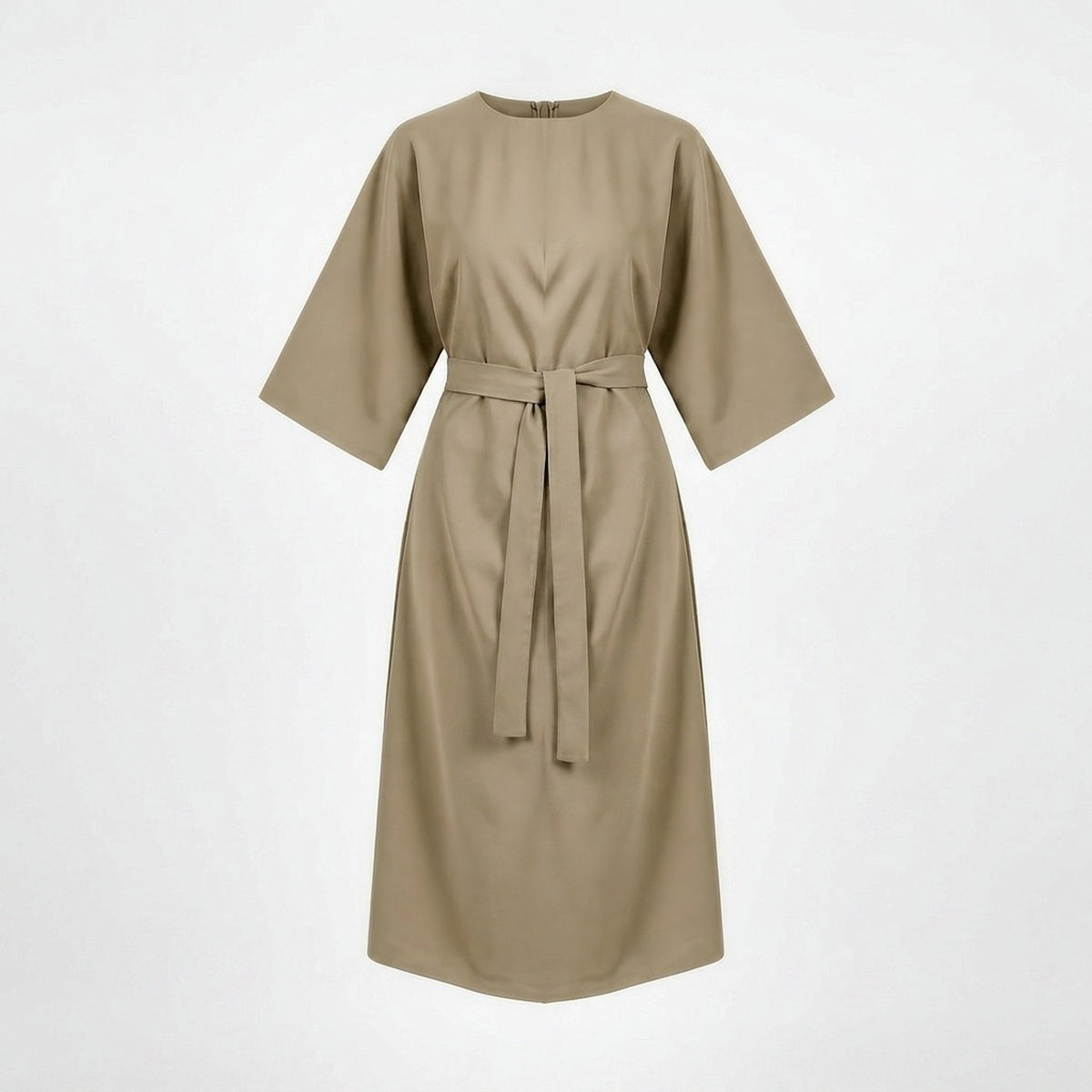 Balloon Sleeve Midi Dress