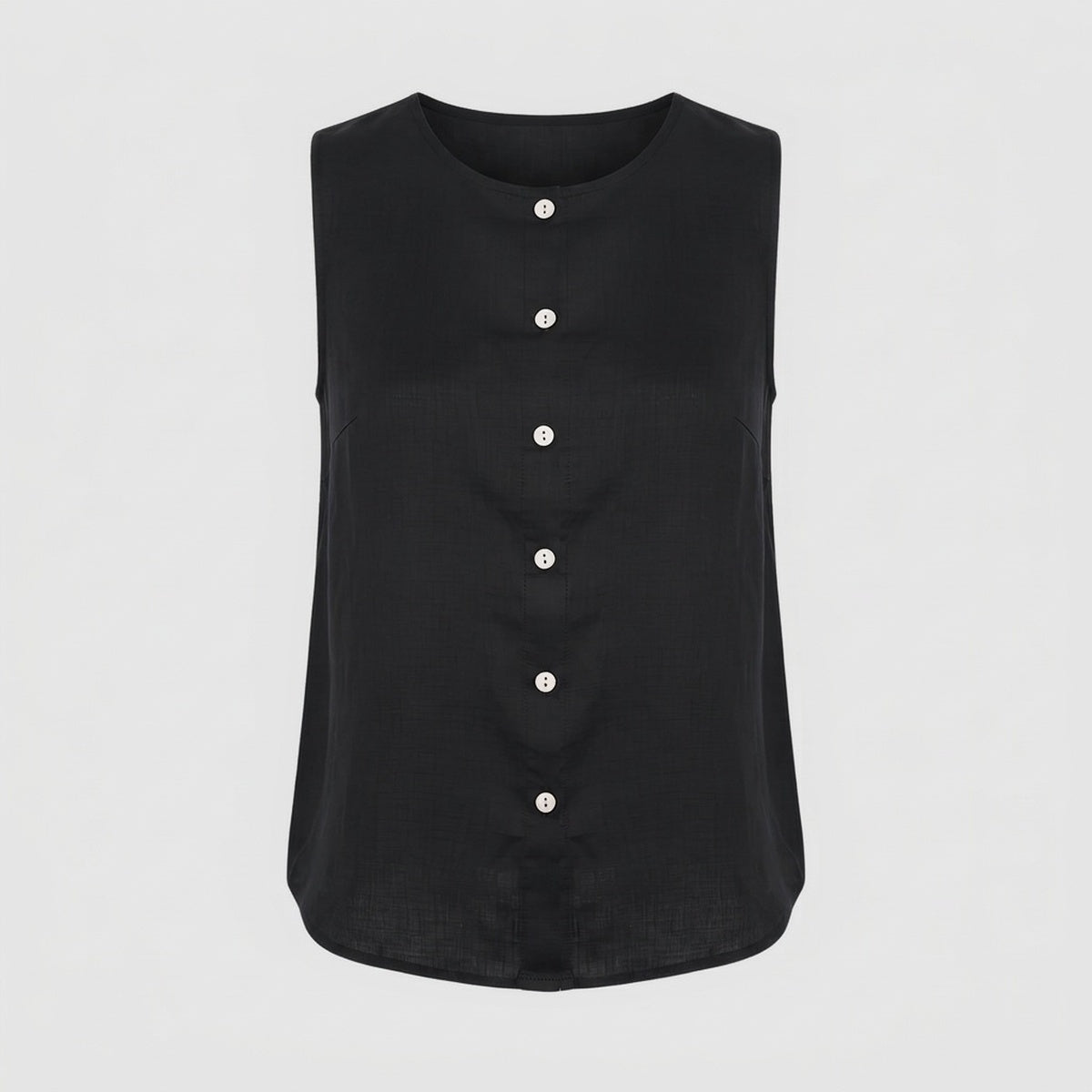 Button Down Linen Tank Top