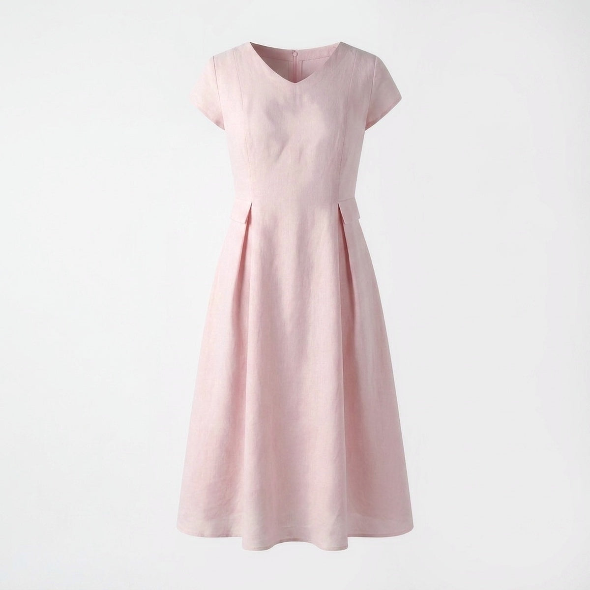 Alexa V-Neck Linen Dress