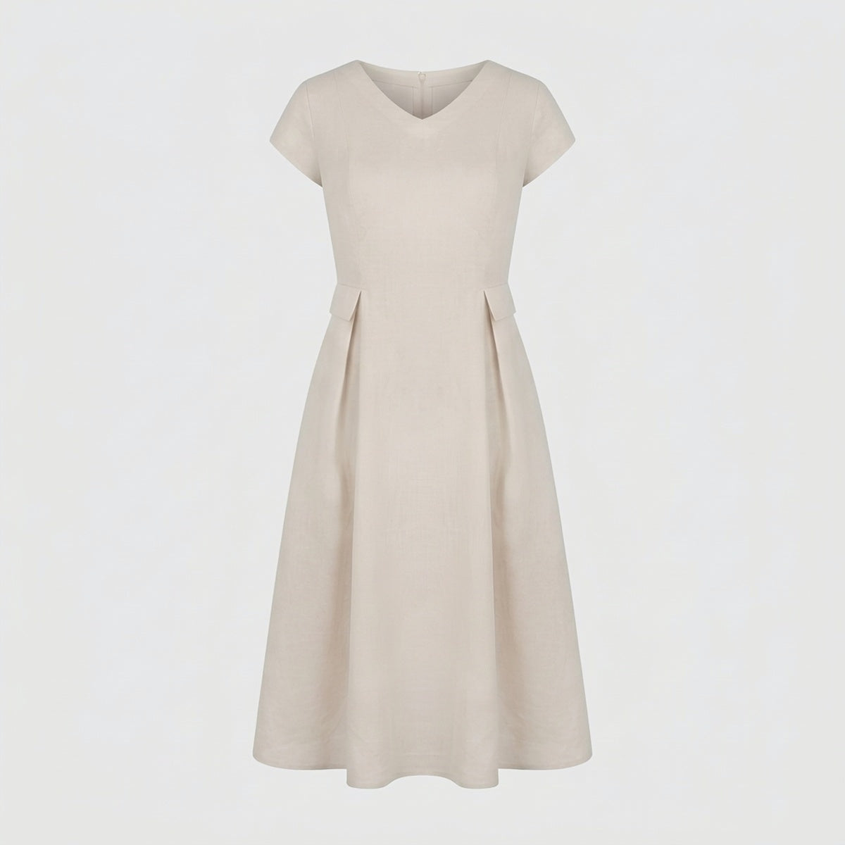 Alexa V-Neck Linen Dress