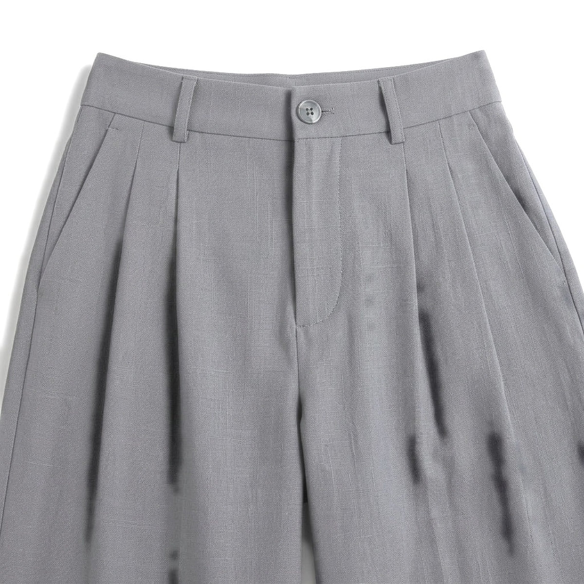 High Waist Linen Blend Pants