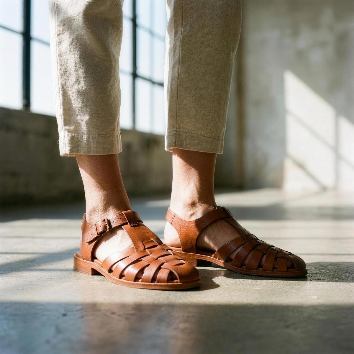 Leather Fisherman Sandals