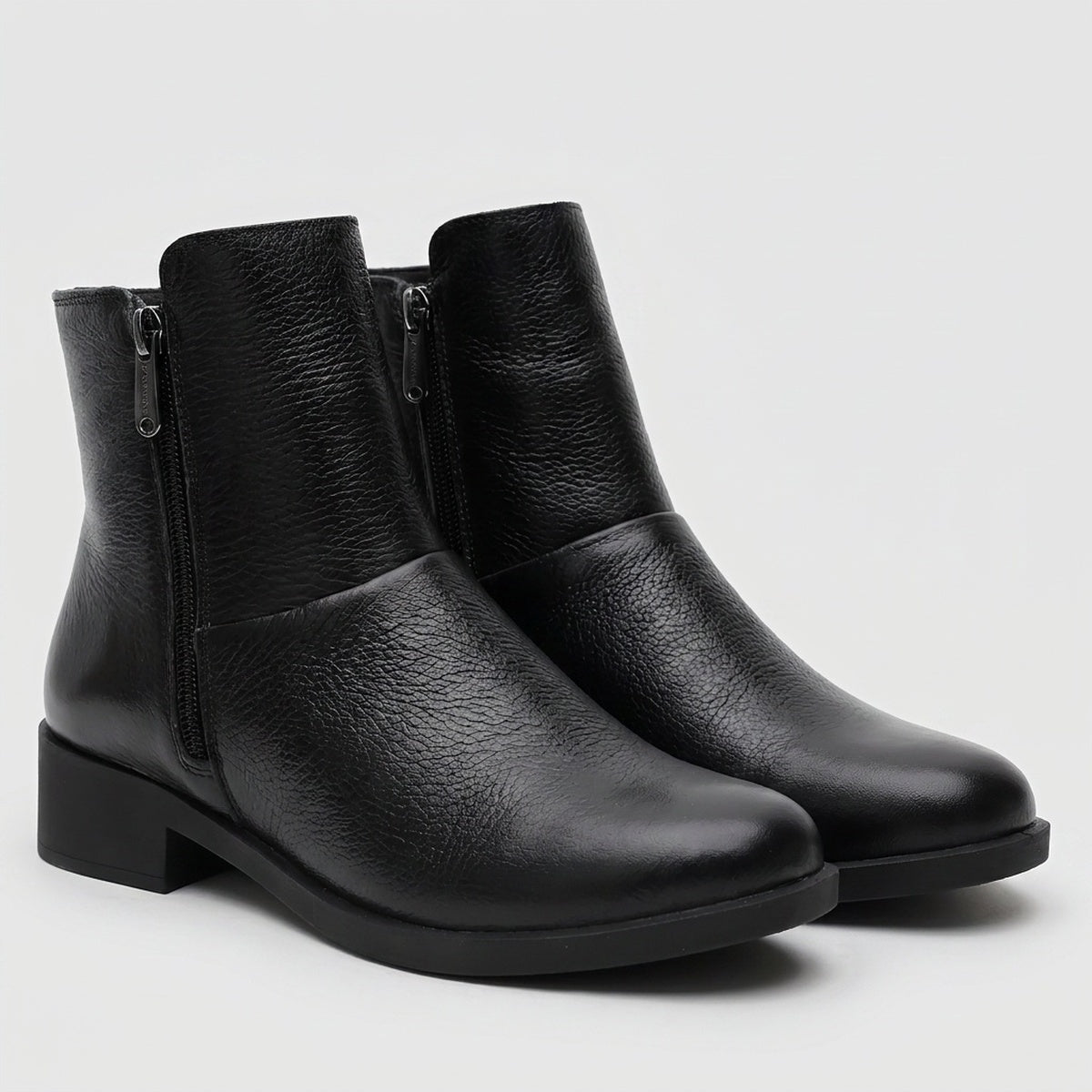 Minimal Leather Ankle Boots