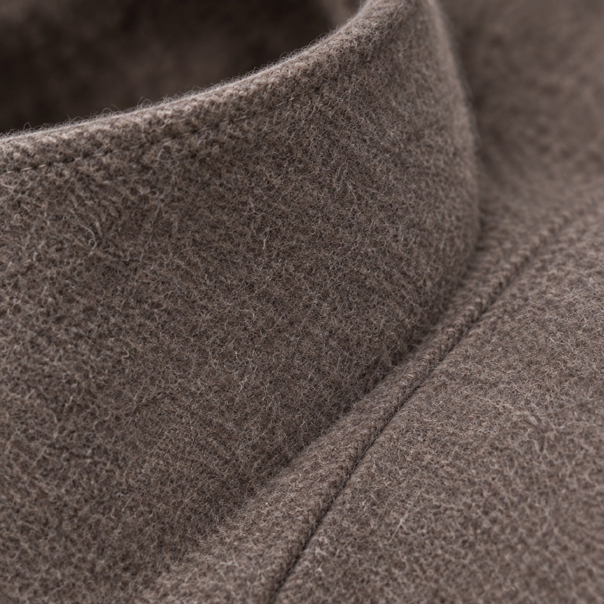 Oversized Short Wool Blend Coat with Stand Collar
