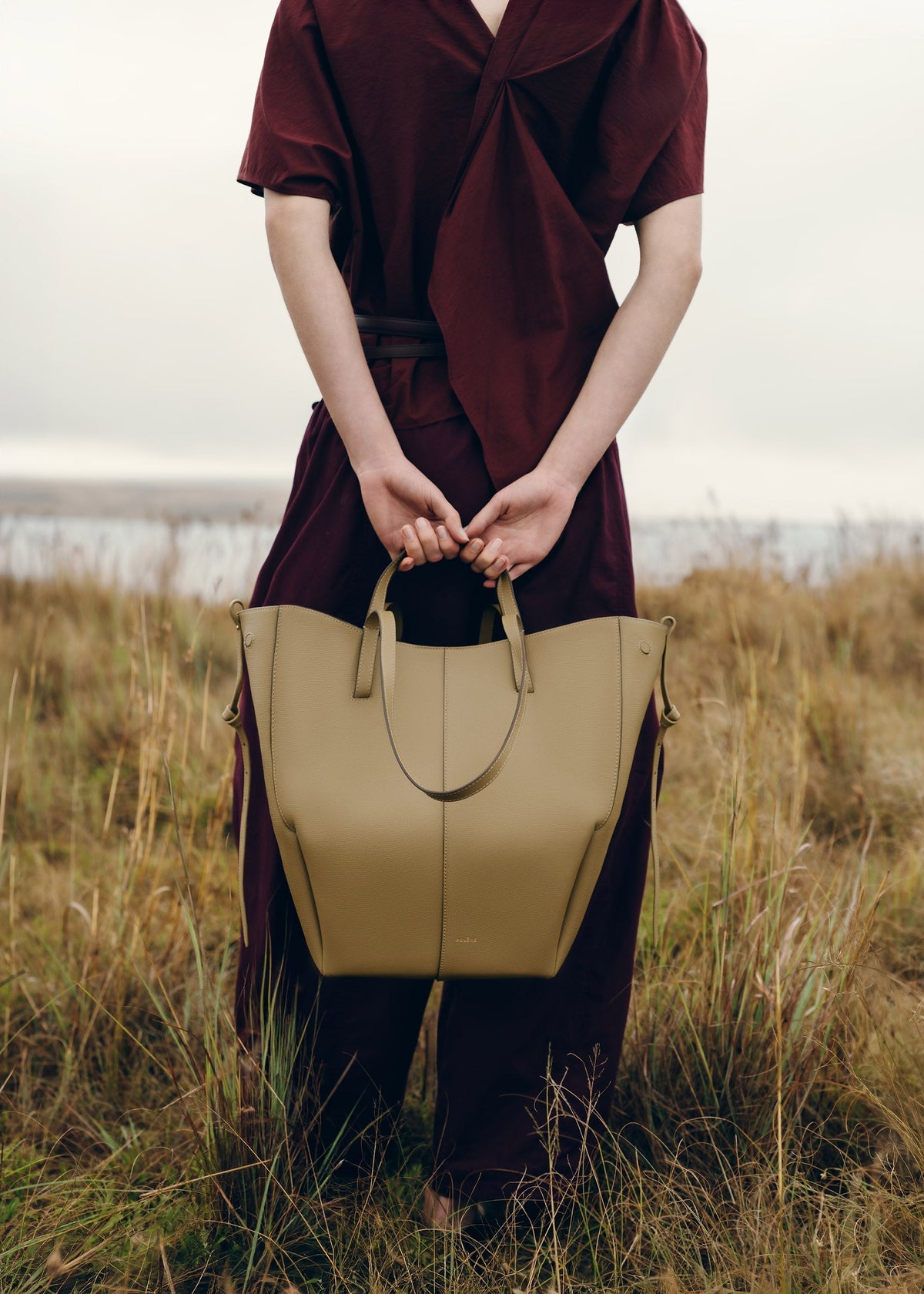 PLNE - Cyme Tote - Textured Smoky Olive