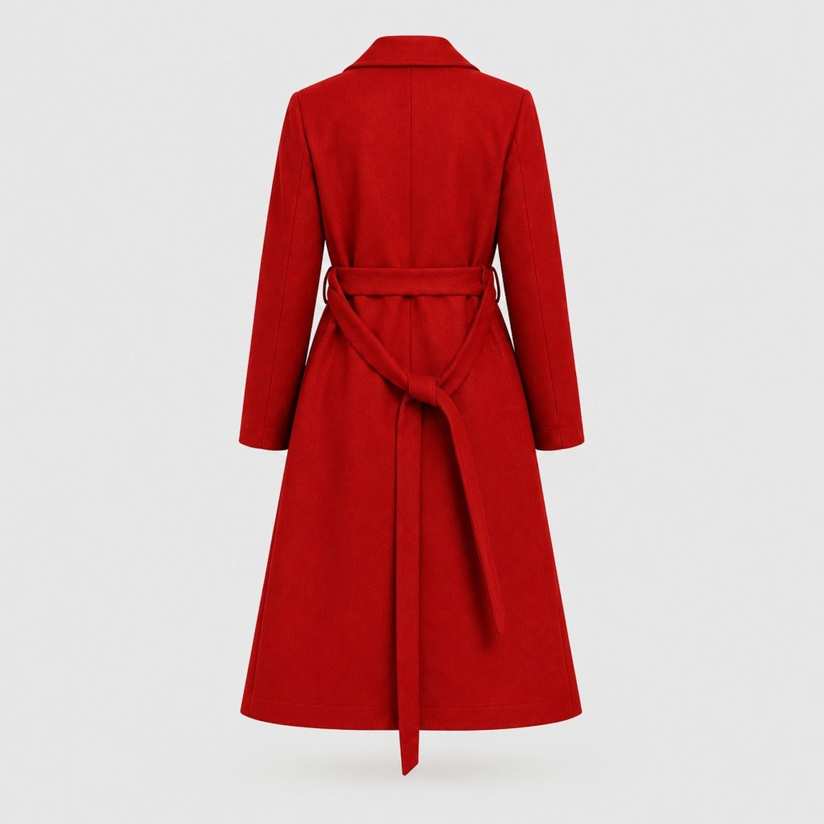 A-Line Wrap Coat with Tie Belt