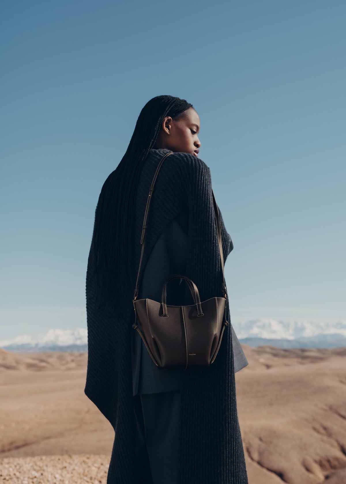 PLNE - Cyme Tote Nano - Textured Ebony