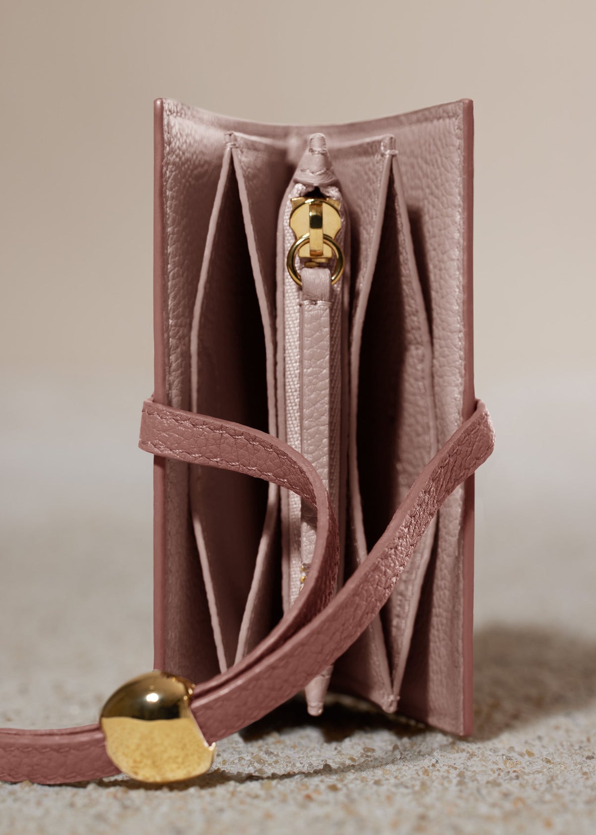 PLNE - Kayé Card Holder - Textured Duo Blush