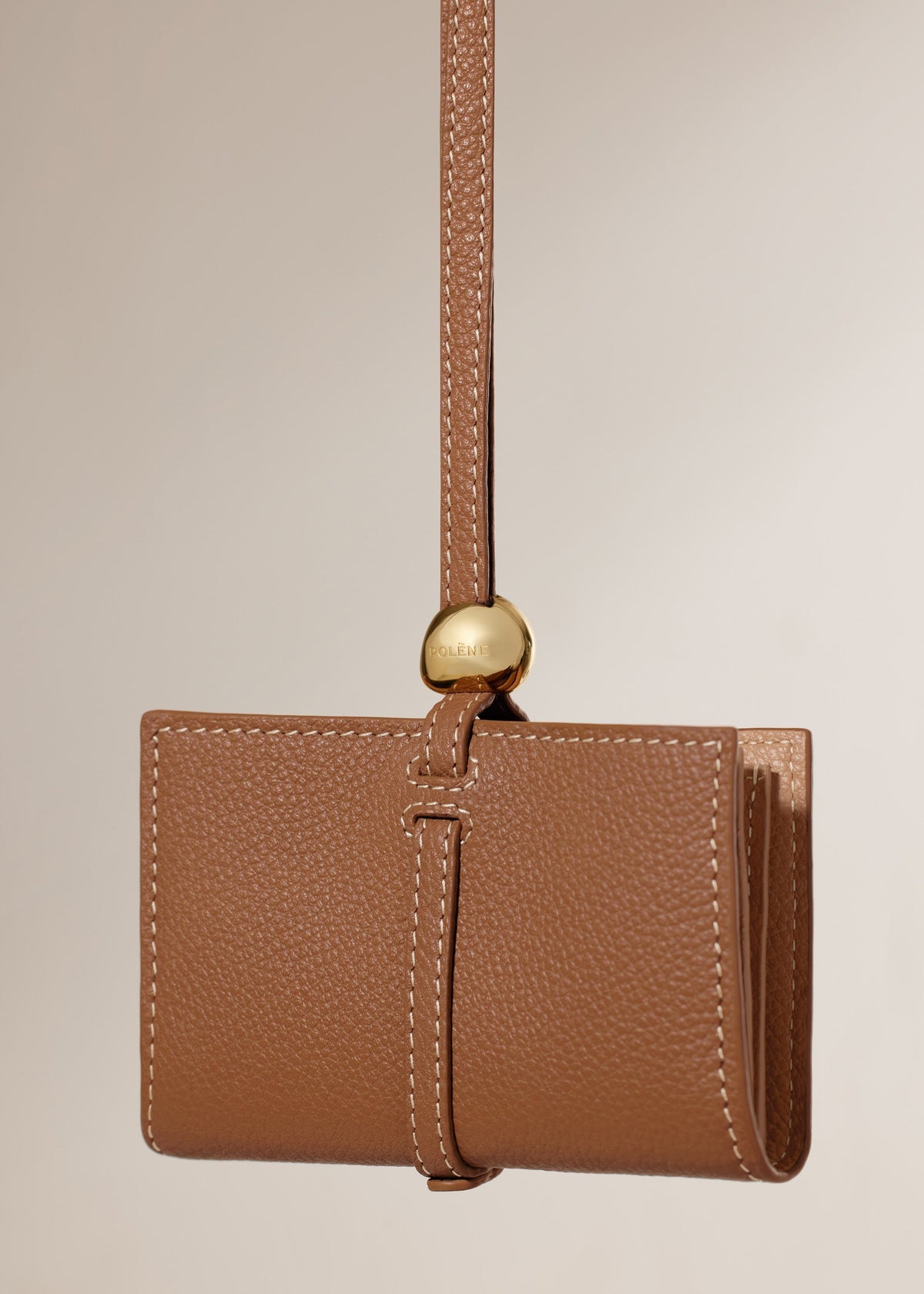 PLNE - Kayé Card Holder - Textured Duo Camel