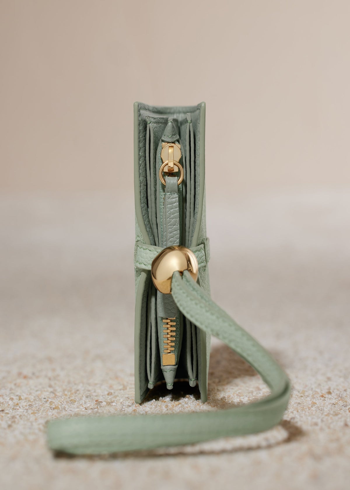 PLNE - Kayé Card Holder - Textured Duo Fresh Almond