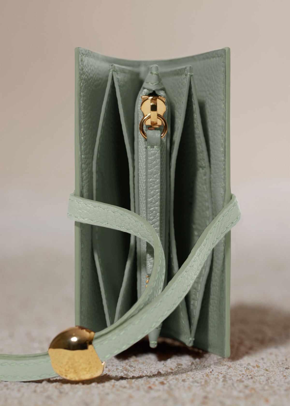PLNE - Kayé Card Holder - Textured Duo Fresh Almond