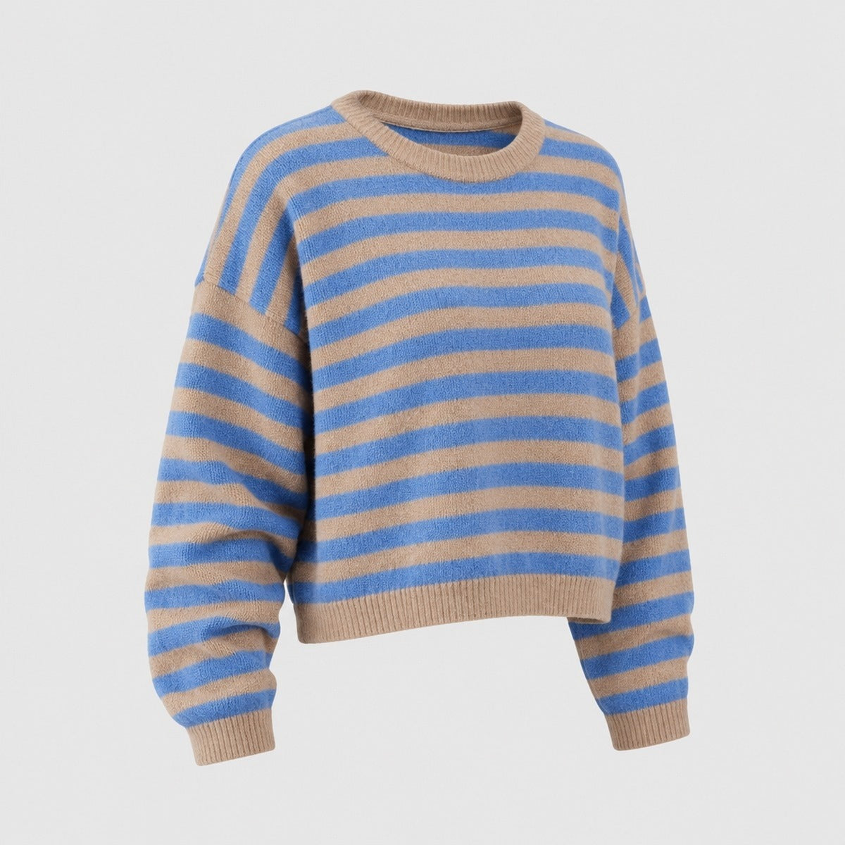 Striped Oversized Cropped Jumper