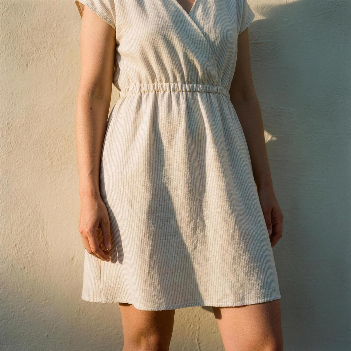 Aria Striped Linen Mini Dress