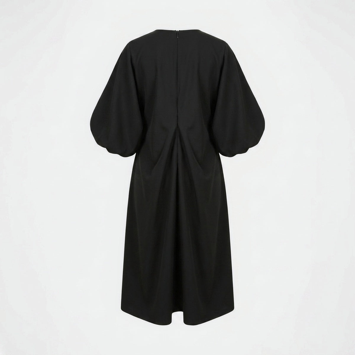 Balloon Sleeve Midi Dress