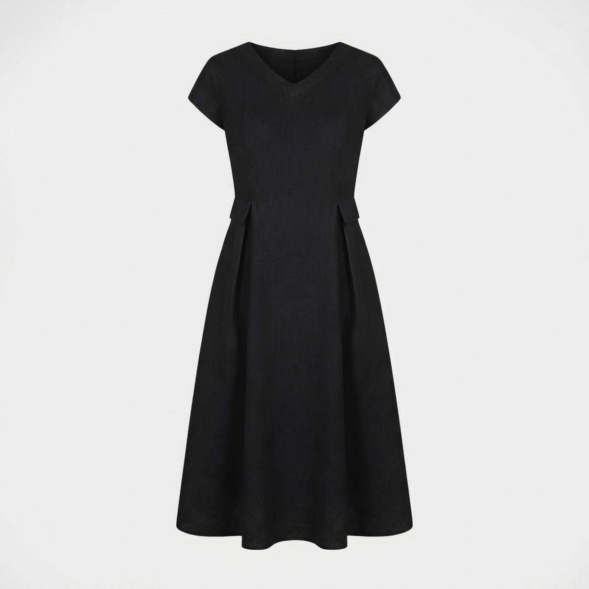Alexa V-Neck Linen Dress