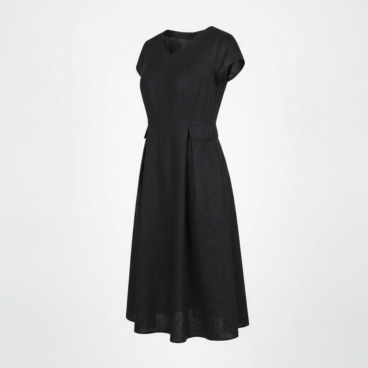 Alexa V-Neck Linen Dress