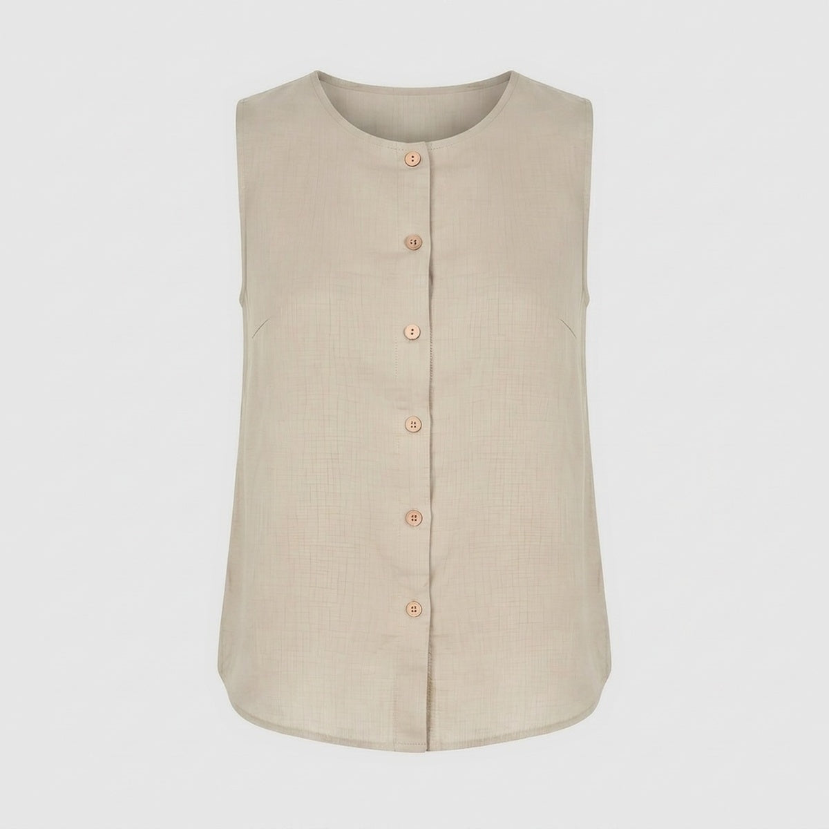 Button Down Linen Tank Top