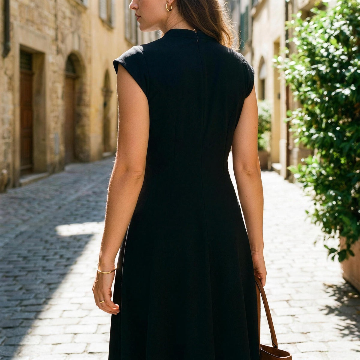Cap Sleeve Midi Dress Vella