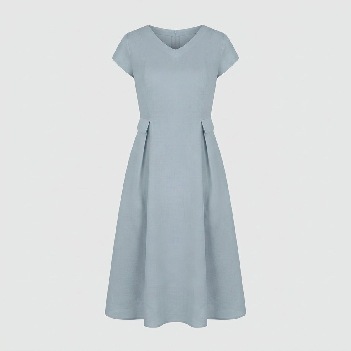 Alexa V-Neck Linen Dress