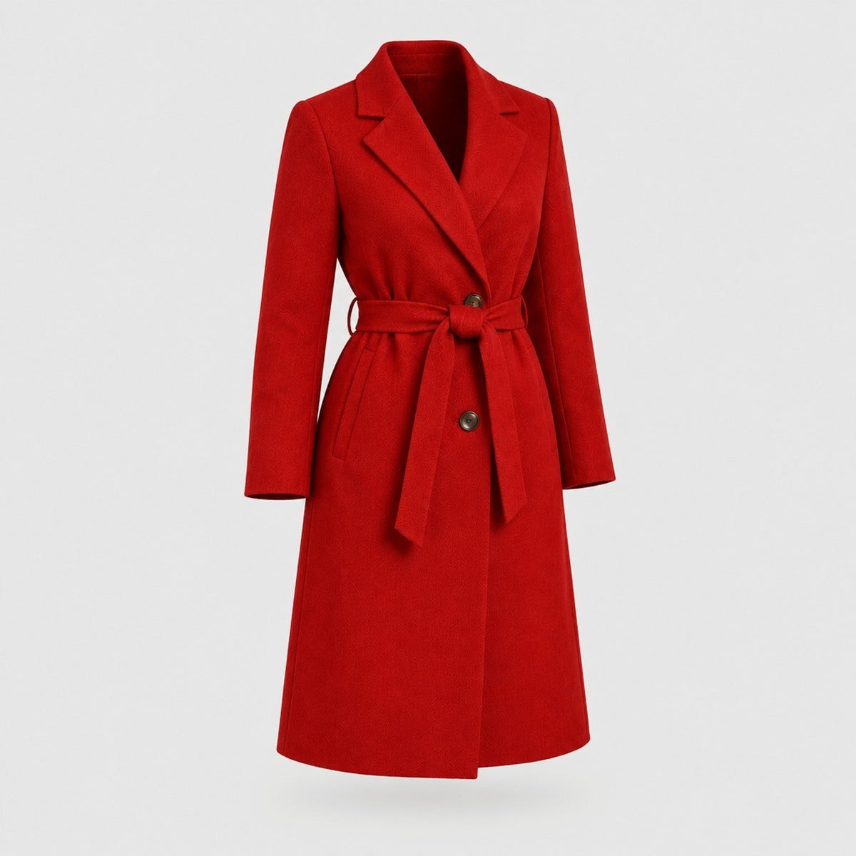 A-Line Wrap Coat with Tie Belt