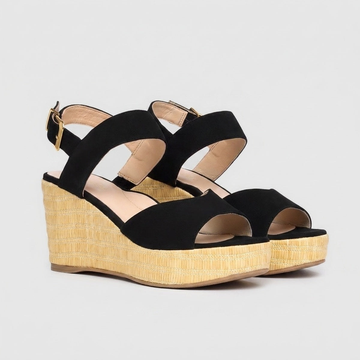 Eloise Navy Suede Wedges
