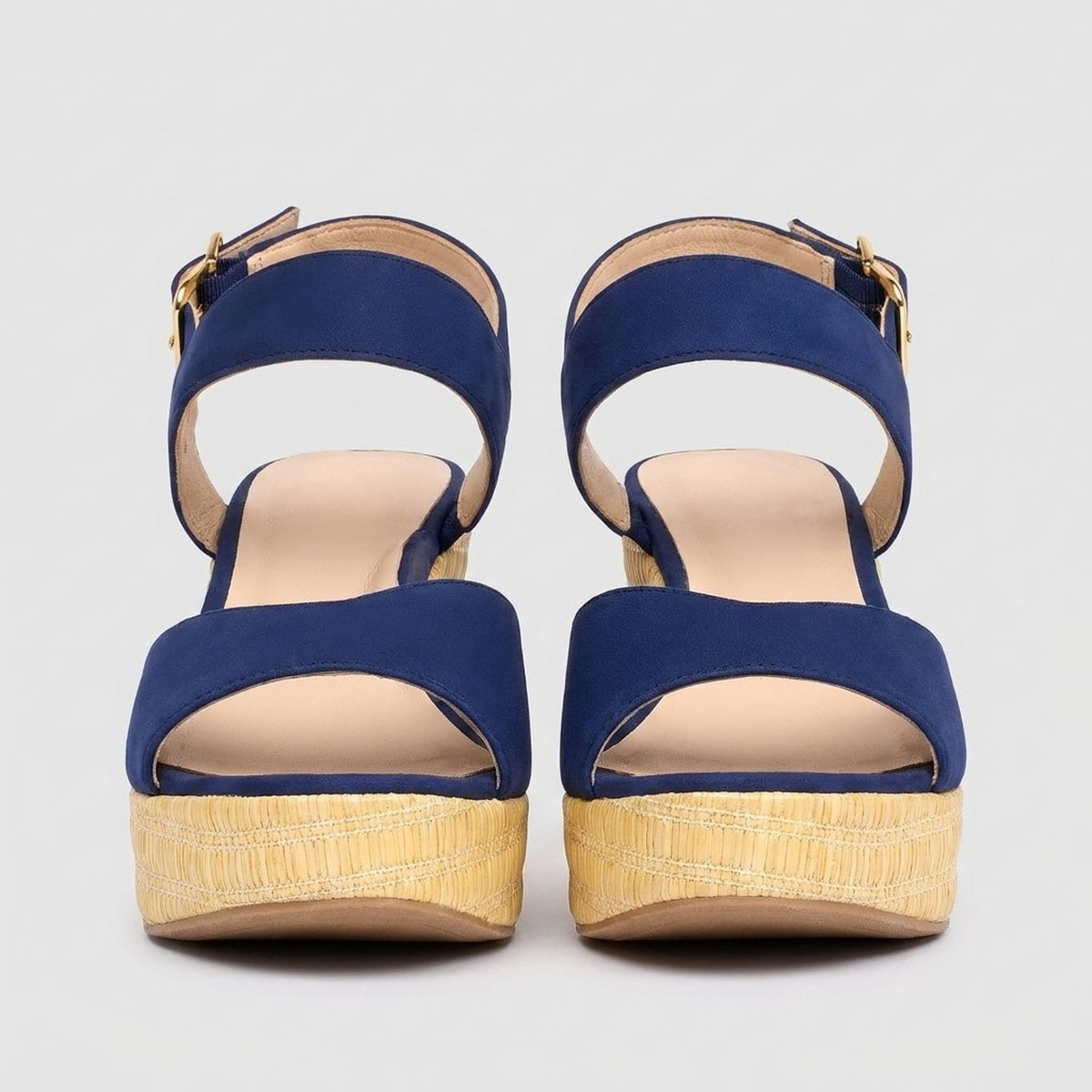 Eloise Navy Suede Wedges
