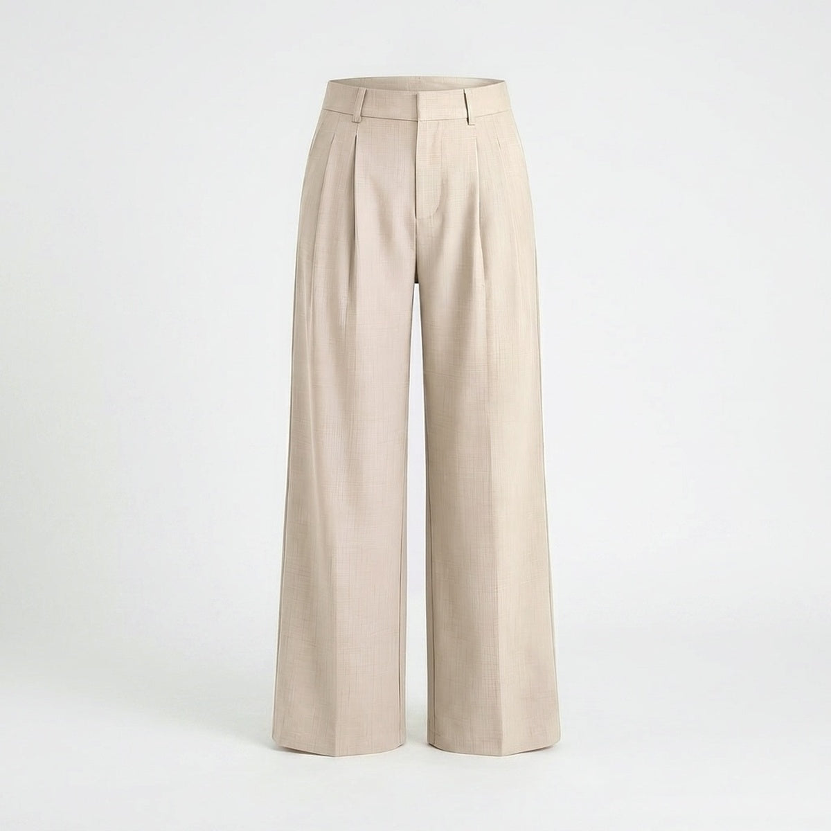 High Waist Linen Blend Pants