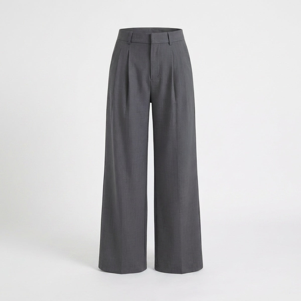 High Waist Linen Blend Pants