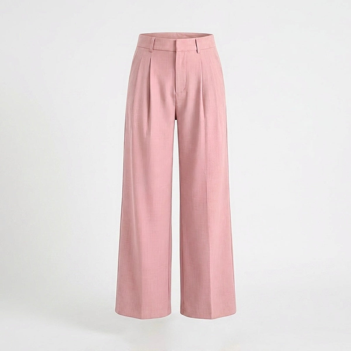High Waist Linen Blend Pants