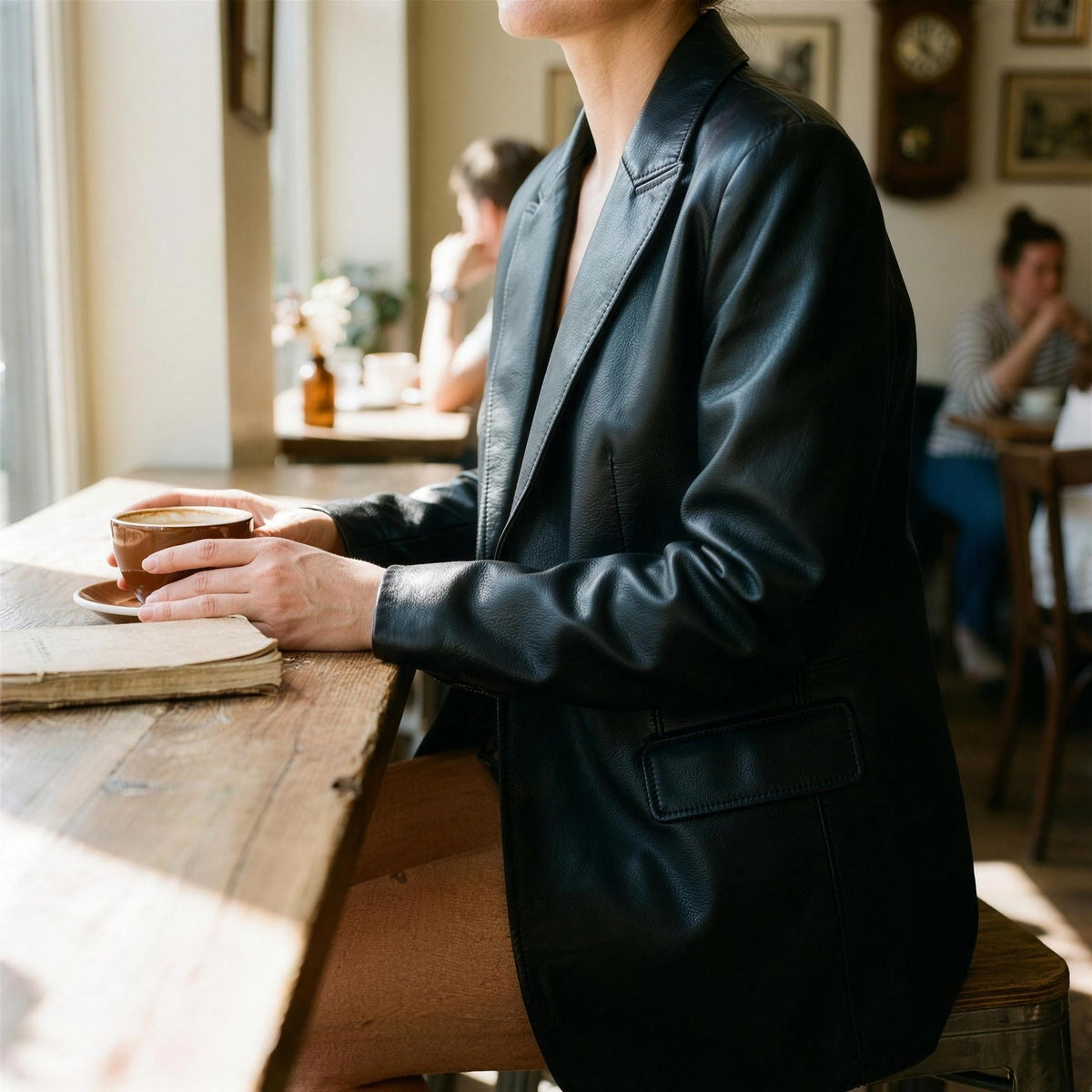 Leather Blazer Oversized