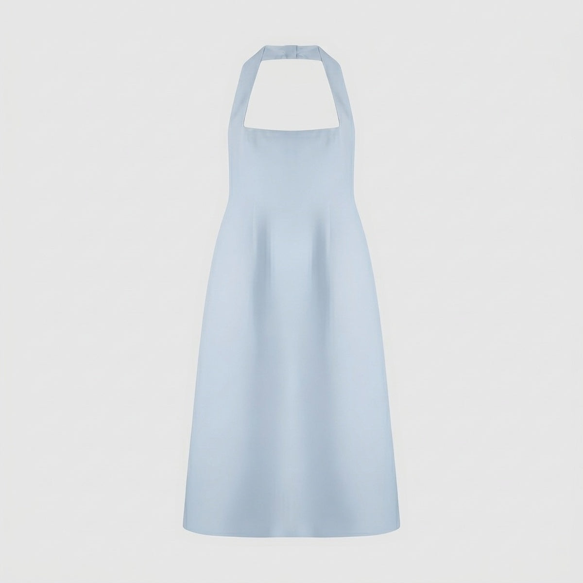 Cotton Blend Halter Midi Dress