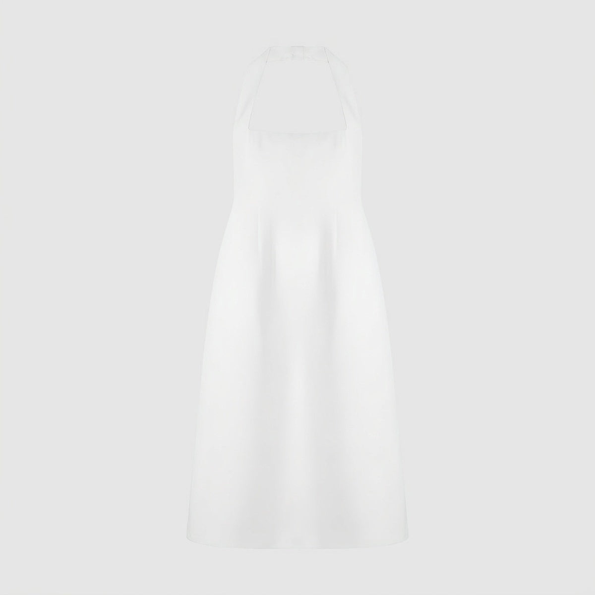 Cotton Blend Halter Midi Dress