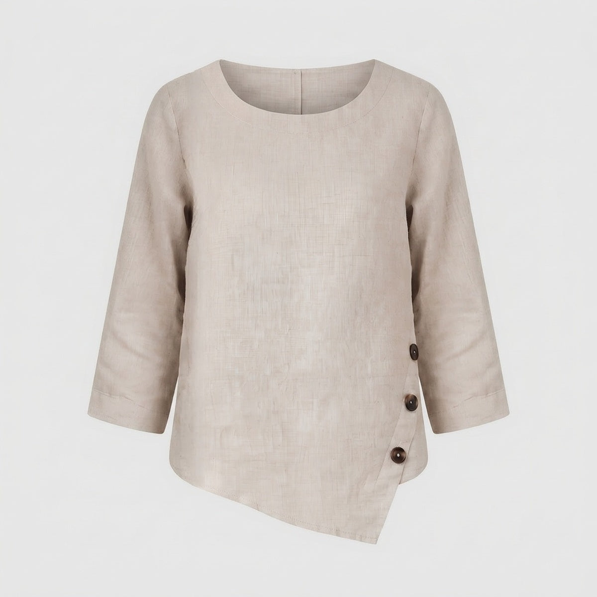 Nyla Asymmetric Linen Top