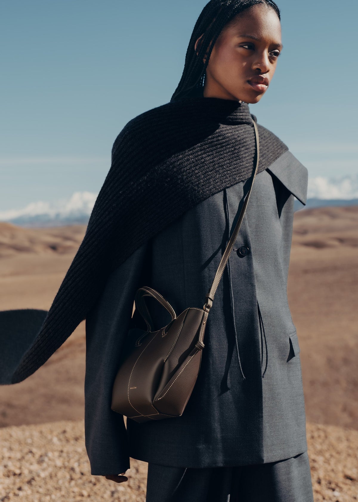 PLNE - Cyme Tote Nano - Textured Ebony
