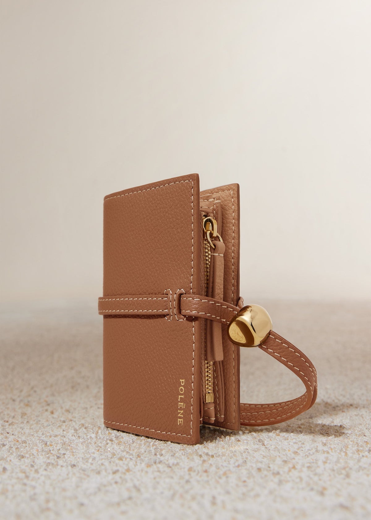 PLNE - Kayé Card Holder - Textured Duo Camel
