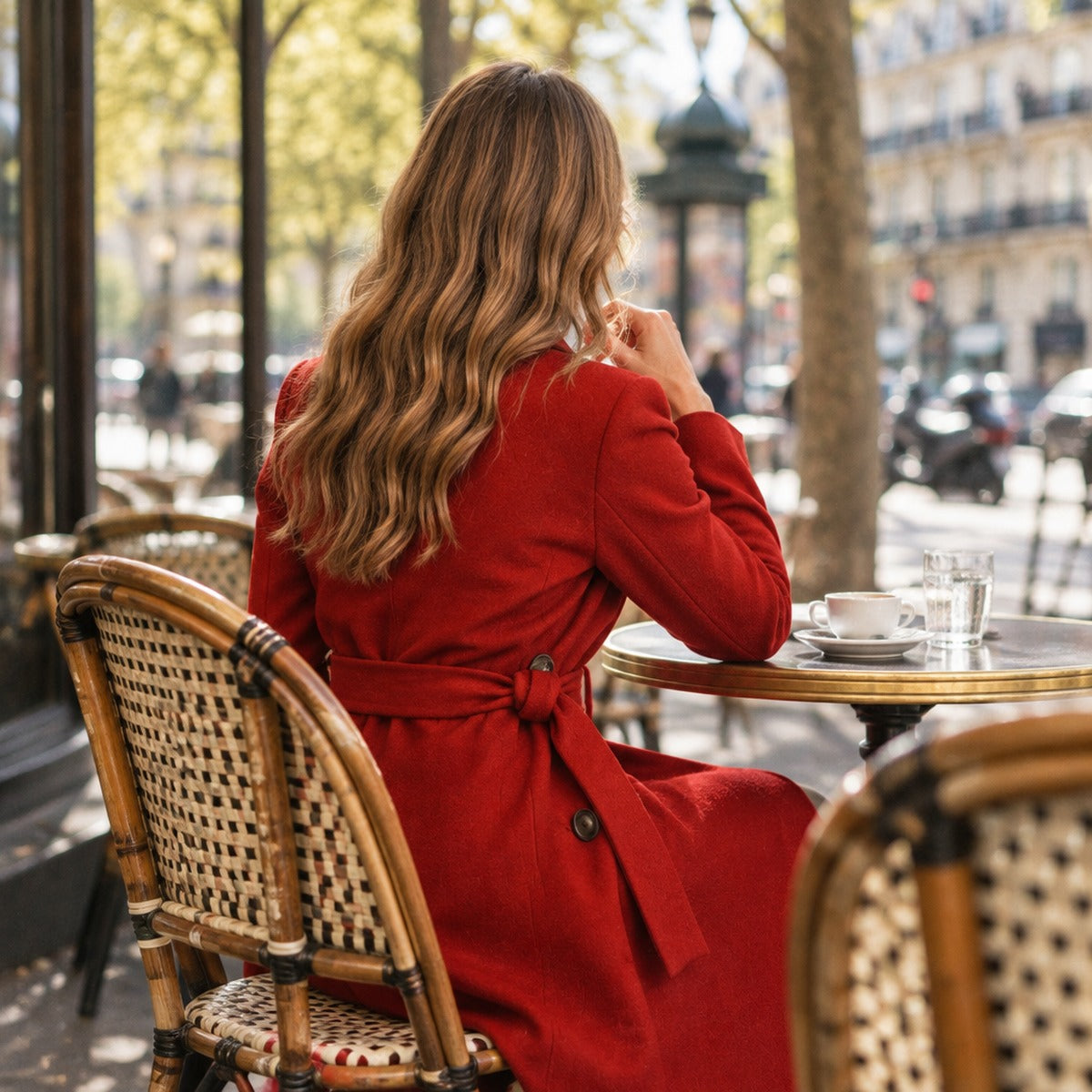 A-Line Wrap Coat with Tie Belt