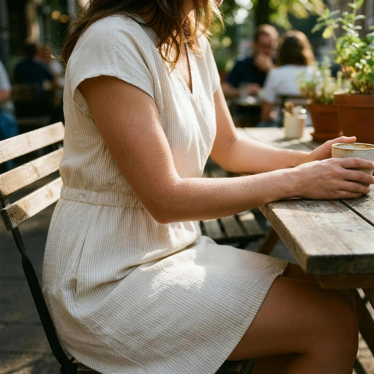 Aria Striped Linen Mini Dress